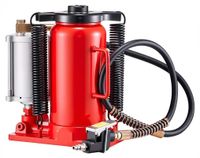 Cric hydraulique/pneumatique - Cric bouteille - Capacité de levage 20 tonnes - Plage de levage 26–49,5 cm - Avec pompe manuelle - Convient aux voitures et camionnettes