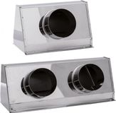 Osculati RVS Doradebox / Ventilatie Opvangbak 2 x Ø 75mm | 53.402.02