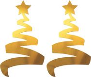Fest-Dekor Gmbh 2x pièces décoration suspendue étoiles de Noël 70 cm doré plastique