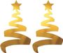 Fest-Dekor Gmbh 2x pièces décoration suspendue étoiles de Noël 70 cm doré plastique