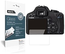 dipos I 2 x pantserfolie, helder, compatibel met Canon EOS 450D, beschermfolie 9H displayfolie