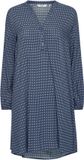 b.young BYJOSA TUNIC DRESS Vrouwen Jurk Kniehoogte Lange mouw V-hals Geruit Viscose Multicolor