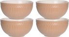 Excellent Houseware Bols à soupe/bols de service - 4x - Roman Style - Céramique - D14 x H7 cm - Rose saumon