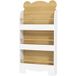 Pangivo Bibliothèque Enfant Étagère À Livres En Bois 3 Niveaux Design Ours Naturel 55 x 15 x 110 cm