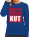 Bellatio Decorations Shoppartners Bv Foute kersttrui / sweater Kerst Is Fucking Kut - blauw voor dames - 2XL