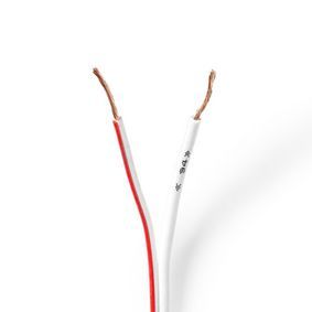 Nedis CABR0750WT1000 - Audio Kabel - 100 m - Wit/Rood