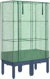 vidaXL Plantenbak verhoogd met kashoes 80x40x140 cm rattanlook