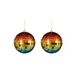 House of Seasons boules de Noël 10cm en plastique, couleur multicolore 2 pièces