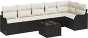 vidaXL - Banc de jardin - Ensemble - 7 - pièces - Marron - poly - rotin