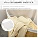 Panier à linge 55 L avec couvercle, anse, trieur avec sac amovible pour salle de bain, bambou, naturel