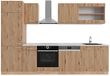 Vicco R-Line Complete keukeneenheid – 300 cm, WB Marmer Artisanaal eiken/Goudkraft eiken