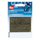 Prym 922003 applicatie label BLUE DENIM imitatie suède olijf