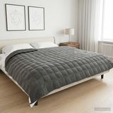 vidaXL Verzwaringsdeken Antraciet 220 x 260 cm 11 kg 100% Katoen