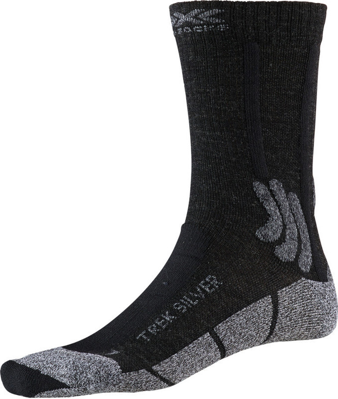 X-SOCKS Trek Silver Sokken Heren, opal black/dolomite grey melange EU 39-41 2019 Trekking- & Wandelsokken