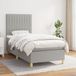 Maison Exclusive - Sommier à lattes de lit avec matelas gris clair 100x200cm tissu
