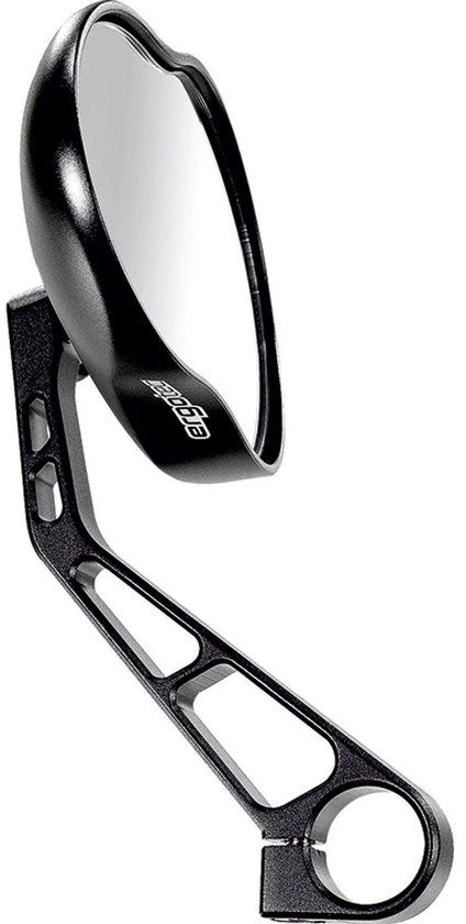 Ergotec Fietsspiegel - Groot/Kort - Aluminium - Zwart