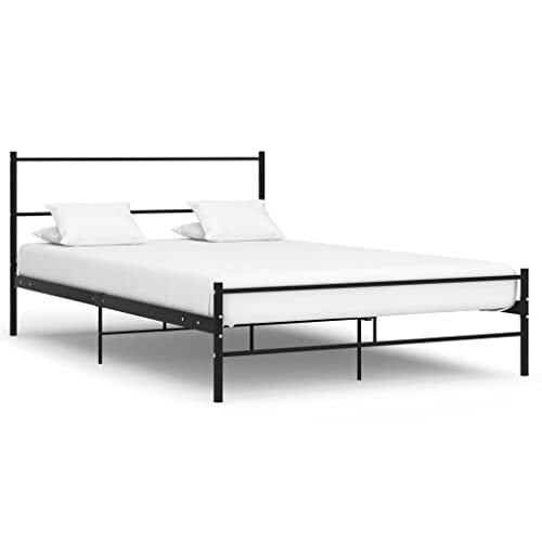 vidaXL Bedframe Metaal Zwart 120x200 Ledikant Bed Frame Bedframes Bedden