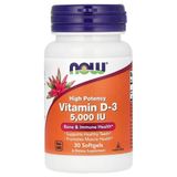 Vitamine D-3, 5000 IU - 30 capsules molles