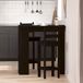 vidaXL Table de bar 102 x 50 x 103,5 cm Bois traité Chêne noir