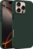 Coverzs luxe leren MagSafe case geschikt voor iPhone 16 Pro Max (donkergroen)