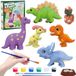 WOOPIE DIY Paint Craft Kit: maak gipsen beeldjes en schilder ze - Dinosaurenserset