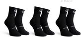 Rogelli Core Dames en Heren 3 pack Fietssokken - Vochtregulerend - Zwart