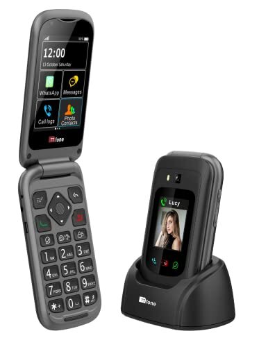 TTfone TT970 Whatsapp 4G touchscreen voor senioren - Clamshell mobiele telefoon - 8MP camera - Gehoorapparaat compatibel - Noodoproepknop