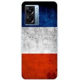 Oppo Siliconen hoesje compatibel met Oppo A77 5G, Oppo A57 4G, Oppo A57 5G Franse vlag