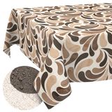 ANRO Tafelkleed Beige druppels 260x140cm Rechte rand Afwasbaar Waterafstotend Binnen & Buiten