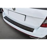 Matzwart RVS Achterbumperprotector compatibel met Skoda Octavia Combi RS (5E5) 2013-2017 & FL 2017-2020 'Ribs'