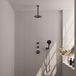 Brauer Gunmetal Carving Thermostatische Regendoucheset Inbouw