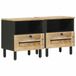 vidaXL Nachtkastje 2 st Naturel 40 x 33 x 46 cm Massief Mango Hout