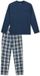 SCHIESSER Pyjama lang Jongens Pacific Blue Geruit Katoen Maat 128