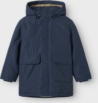 Name It Marlow Parka Winterjas Junior - Maat 152 - Donkerblauw - Maat 152