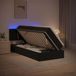 Maison Exclusive - Lit LED avec rangement et matelas, noir, 100 x 200 cm, velours