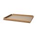 LIND DNA Plateau en teck Airy square L Nupo clay brown