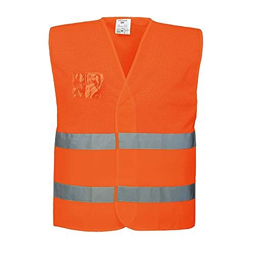 Portwest C494 Hi-Vis Half Mesh Vest - Orange - S/M