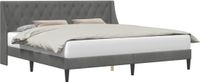 vidaXL Bedframe met hoofdeinde Donkergrijs 180 x 200 cm Fluweel