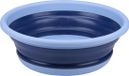 Alpina Bac à vaisselle/panier à linge seau pliable - plastique - 8 Litres - bleu - D37 x H13 cm