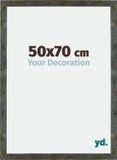 Your Decoration Cadre photo 50x70 cm MDF Bleu Or chiné Mura