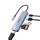 AYCLIF USB C Hub, 6 in 1 USB C Splitter Avec Affichage 4K HDMI, Lecteur de Carte SD/TF, Multiport Adapter USB C met MacBook Pro/Air, Chromebook, Thinkpad, Laptop en meer Type C-apparaten