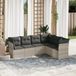 Maison Exclusive - Ensemble de jardin pour le jardin, composé de 6 pièces et coussins, en polyrotin gris clair