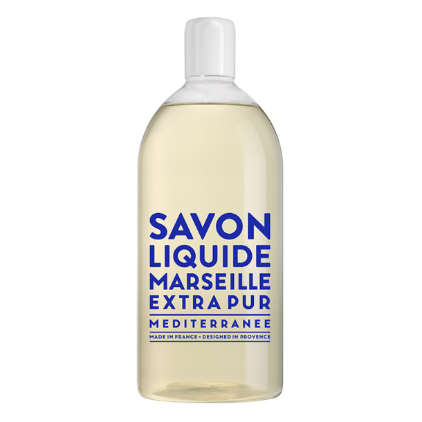 Compagnie de Provence Savon de Marseille vloeibare handzeep Extra Pur Mediterranee 1 liter navulling