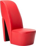 vidaXL Hakstoel Kunstleer Rood