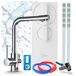 Ari Venom robinet de cuisine 3 voies, système de filtration d'eau par osmose inverse, sans réservoir, 400 Gpd, mitigeur, aérateur, générateur de bulles, chrome, laiton