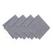 Elrene Home Fashions Continentale effen textuur water- en vlekbestendige stof eetkamerservetten, set van 4, 43 x 43 cm, grijs