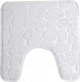 Urban Living Badkamerkleedje - WC Badmat Tapijt - Memory Foam - Parel Wit - 49x49cm