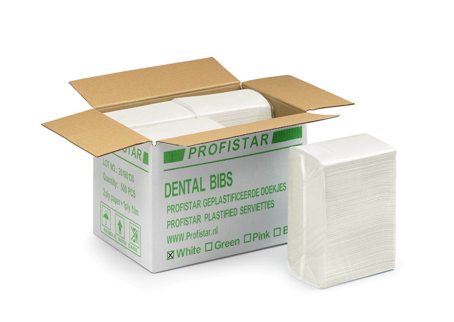 Profistar Nekdoekjes 4 x 125 stuks wit 33 x 46 cm