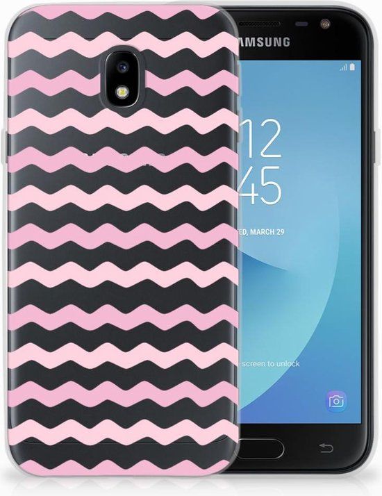 B2Ctelecom Hoesje Samsung Galaxy J3 2017 - Waves Roze