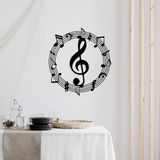 Stijlvol zwart decoratief metalen wandaccessoire, 63 x 70 cm